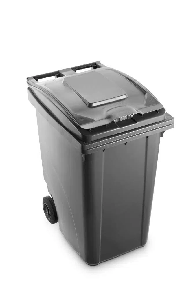 Mobil Plastic Poubelle pour tri sélectif de déchets 360 l, certifiée Uni en 840 pour Usage extérieur, Couleur Grise