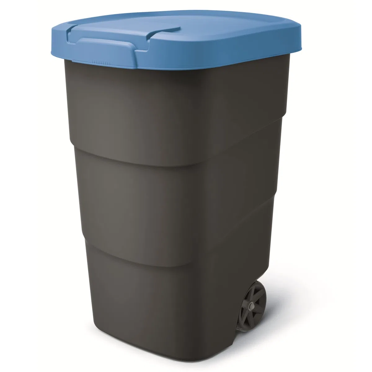 Prosperplast Wheeler Poubelle universelle en plastique avec roues et couvercle 95 l (bleu)