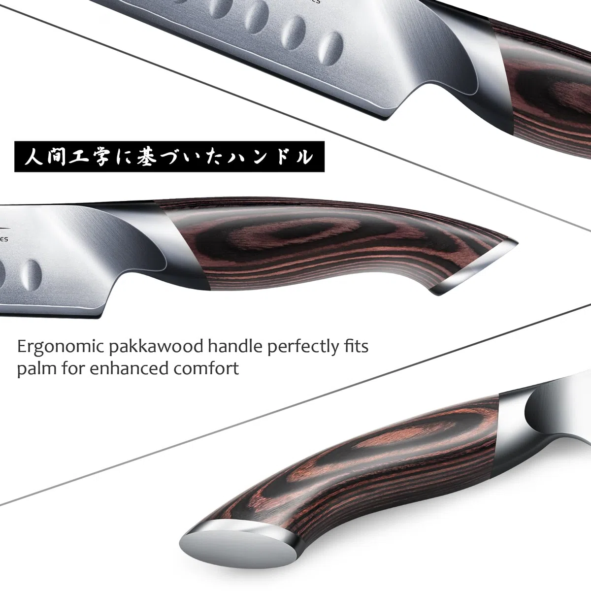 HOSHANHO Couteau Saumon 30cm, Professionnel Couteaux Poisson, Couteaux de Découper Japonais en Super Acier, Ultra Tranchants Couteau de Jambon avea Poignée Ergonomique