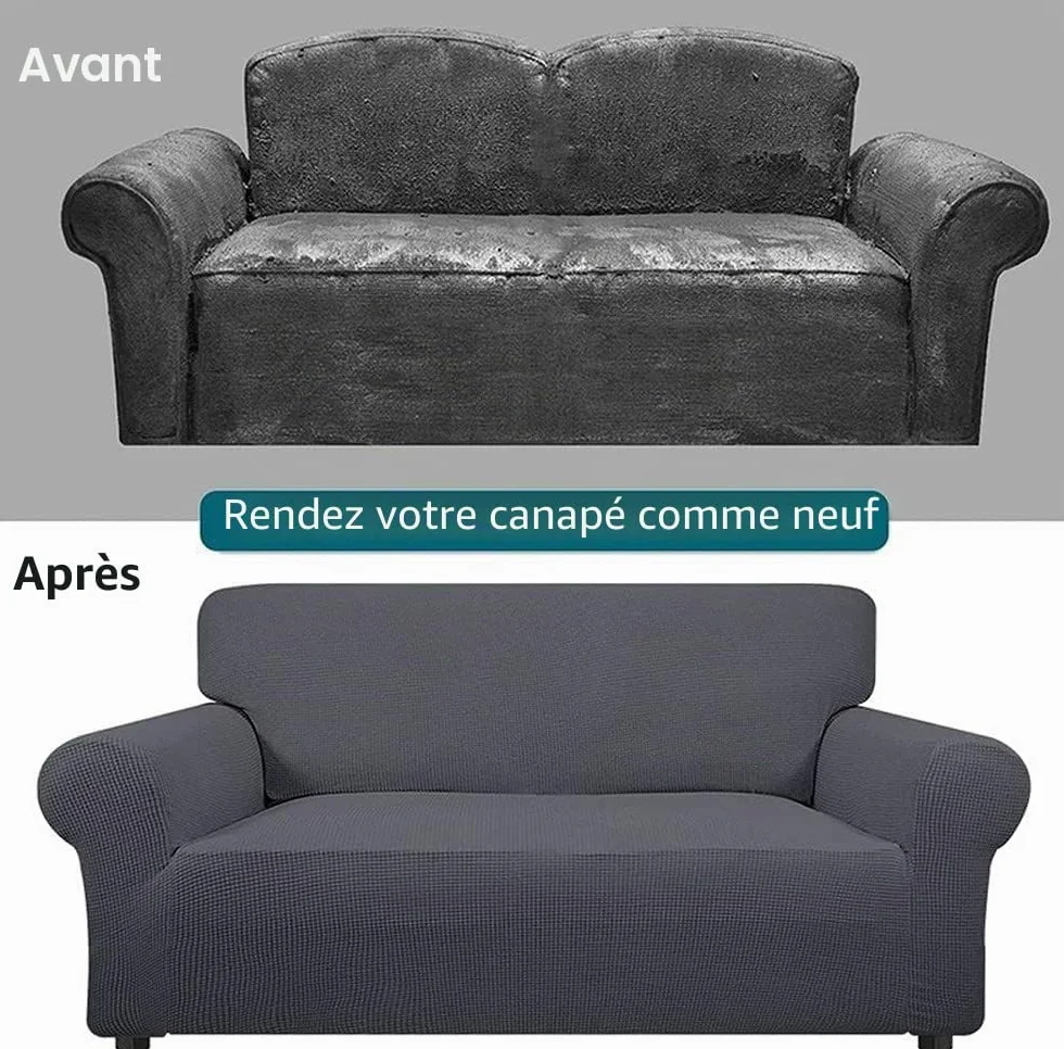 Housse de canapé extensible d'angle 1/2/3/4 places