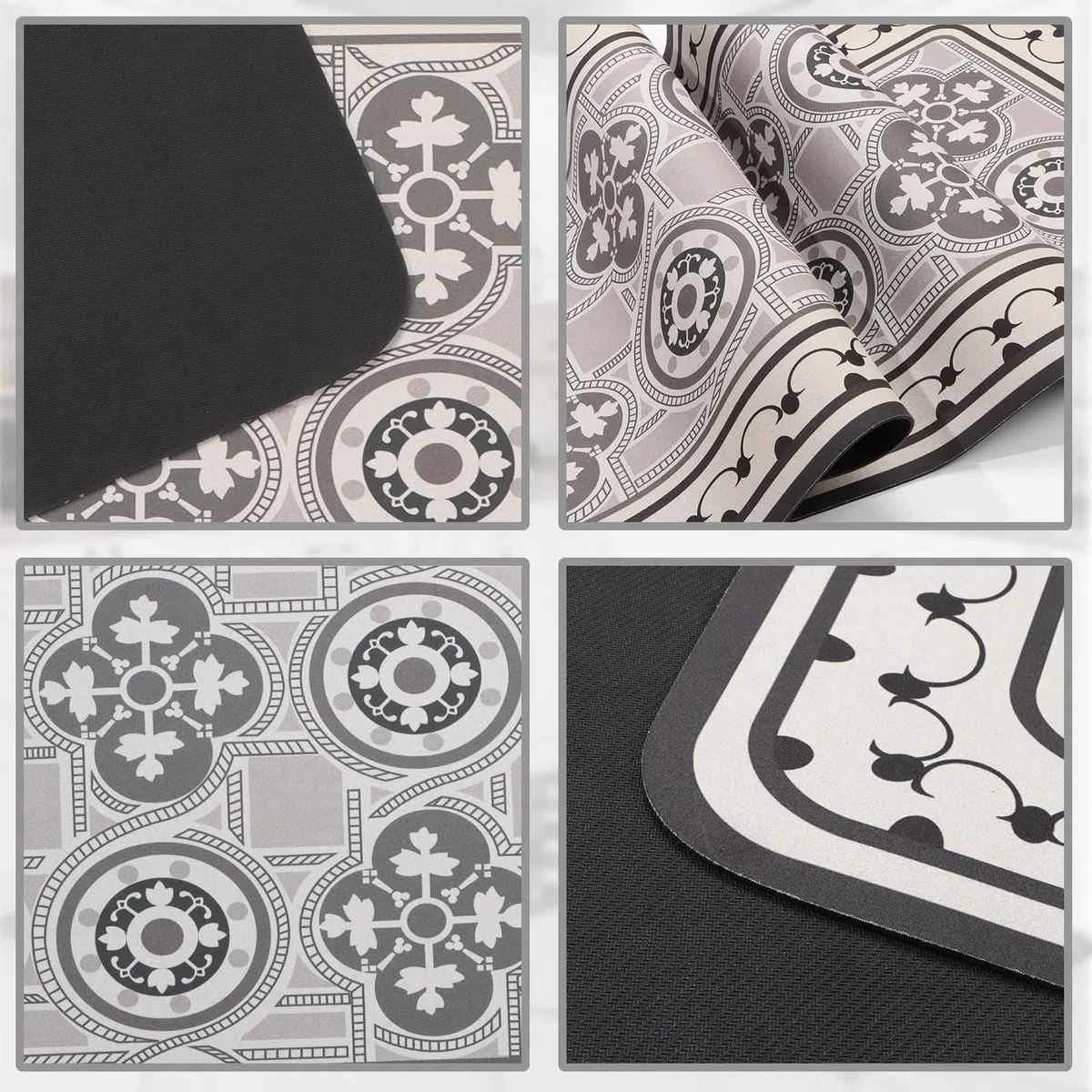 Ensemble de Tapis de Cuisine, Ensemble de Tapis de Cuisine Antidérapant de 2 Pièces, Tapis de Sol Lavable Super Absorbable avec Support en Caoutchouc, 43x75 + 43x120cm