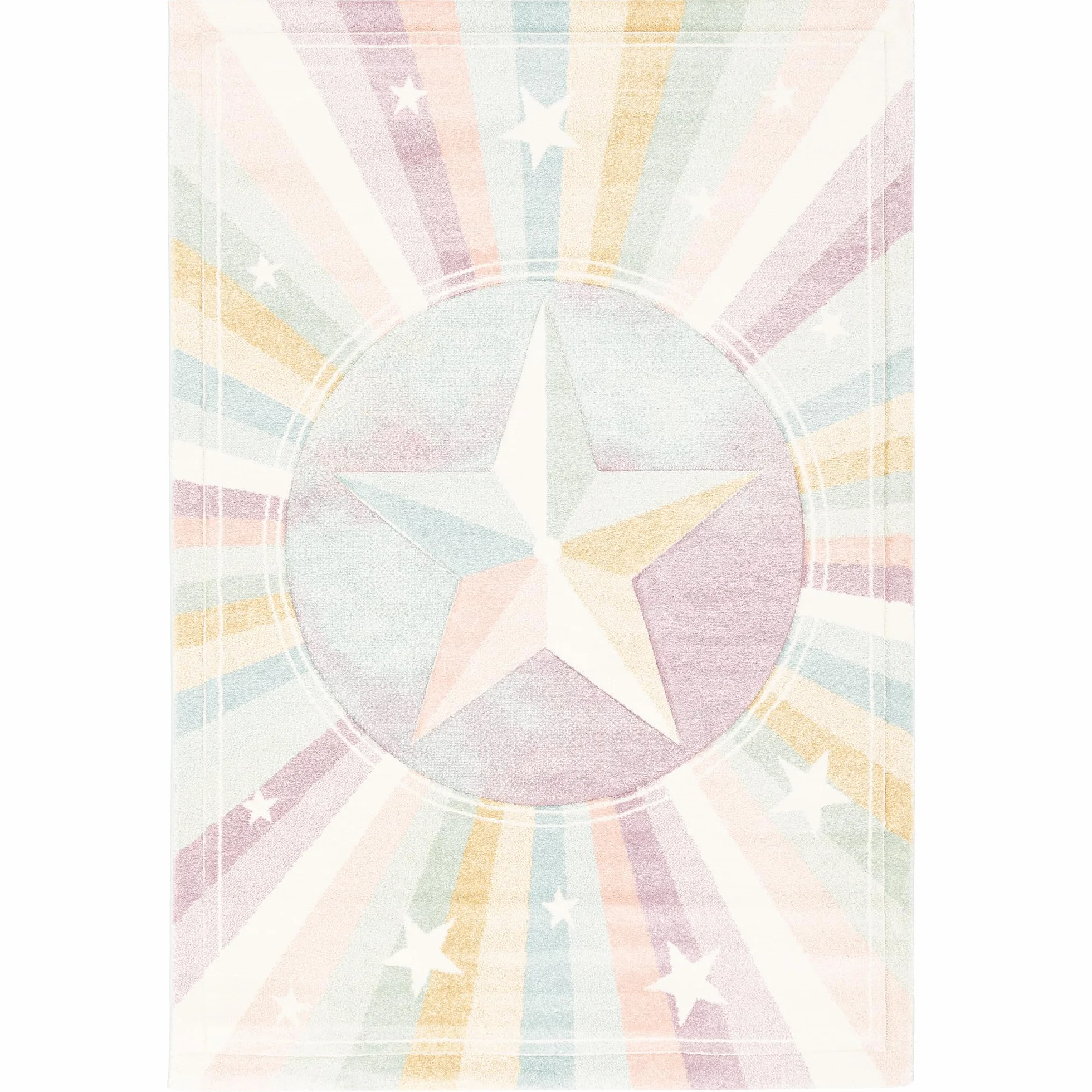 Pergamon Maui Kids Tapis Enfant Arc-en-Ciel Étoile 5 Tailles