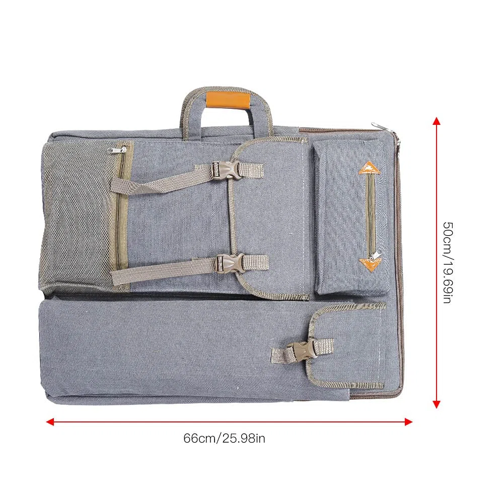 Sac De Tableau De Croquis en Tissu Canva avec Poches, Usse Plahe Dessin, Sac De Transport Beaux Arts
