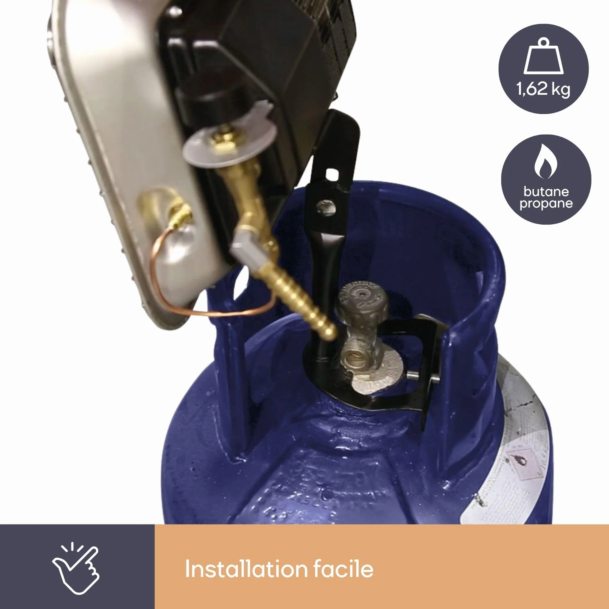 Perel Chauffage radiant au gaz 4500 W butane propane