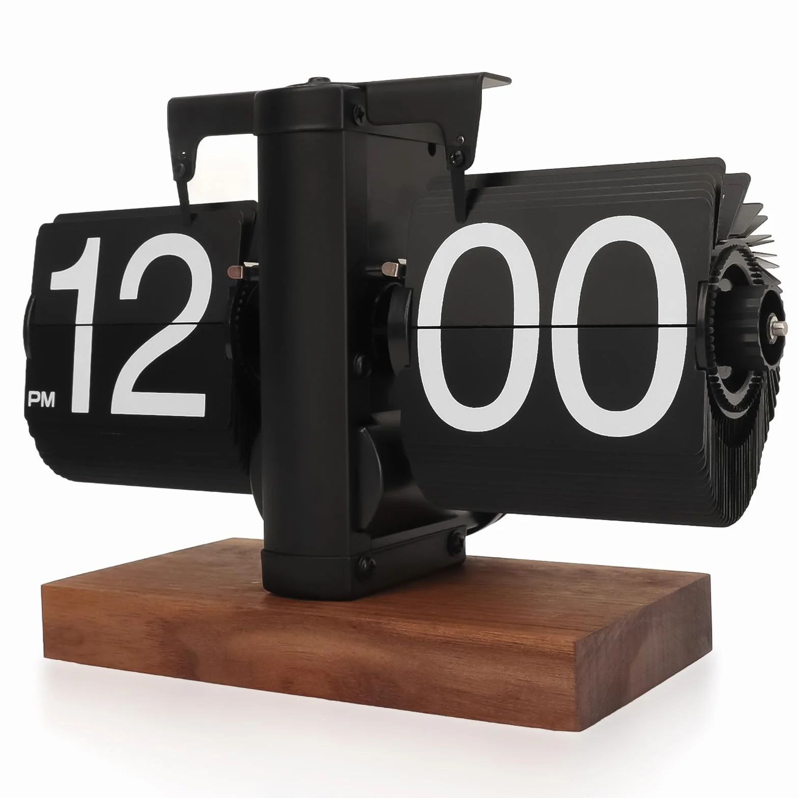 Horloge à Rabat rétro numérique à rotation automatique mécanique à piles, Noir