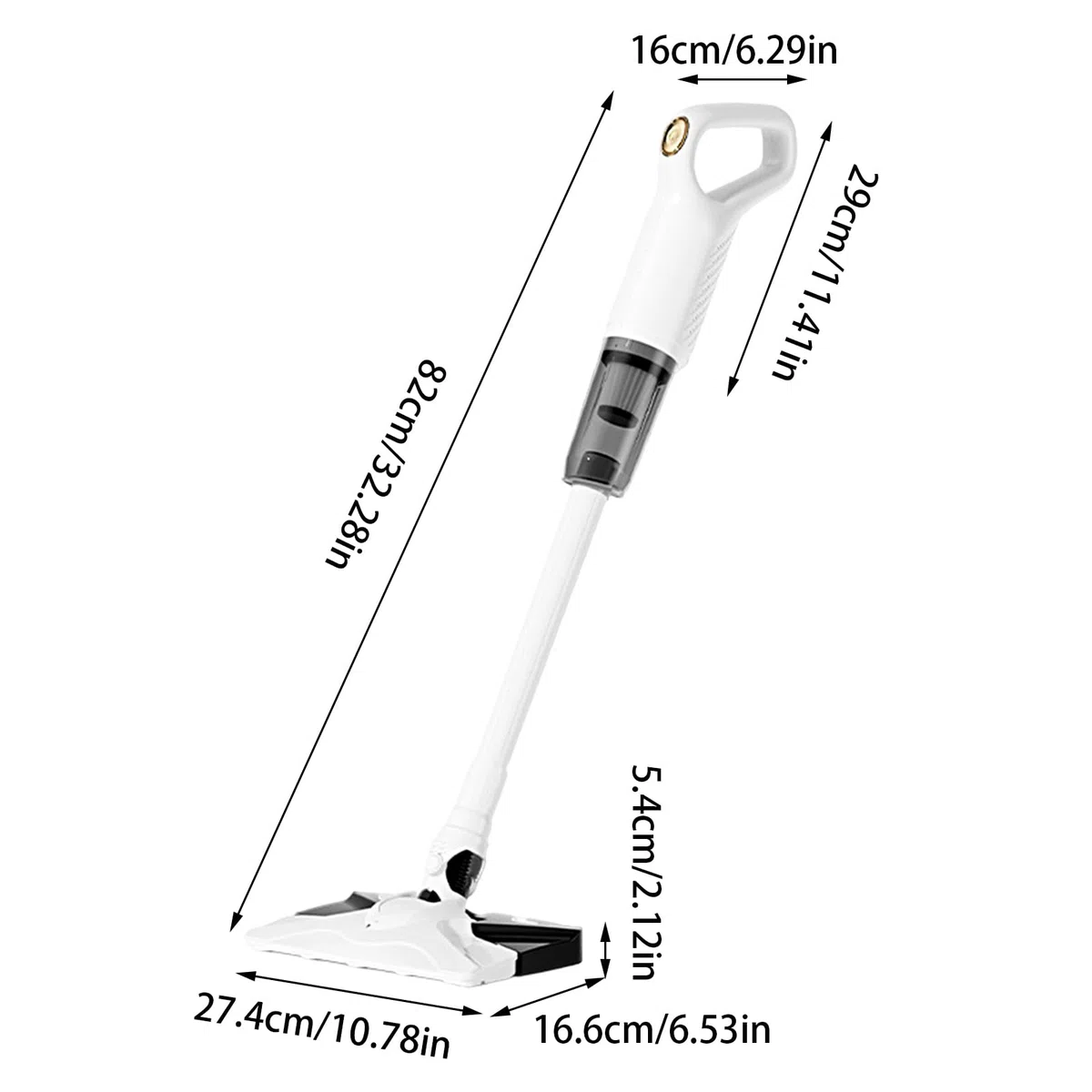 Générique Small Home Vacuum, Cordless Pet Cleaner, 32.28x10.78in Compact Lightweight Stick Vacuum, Authentic Wet Dry Function, Powerful Hair Suction for Hard, Floor, Carpet, Rooms Use