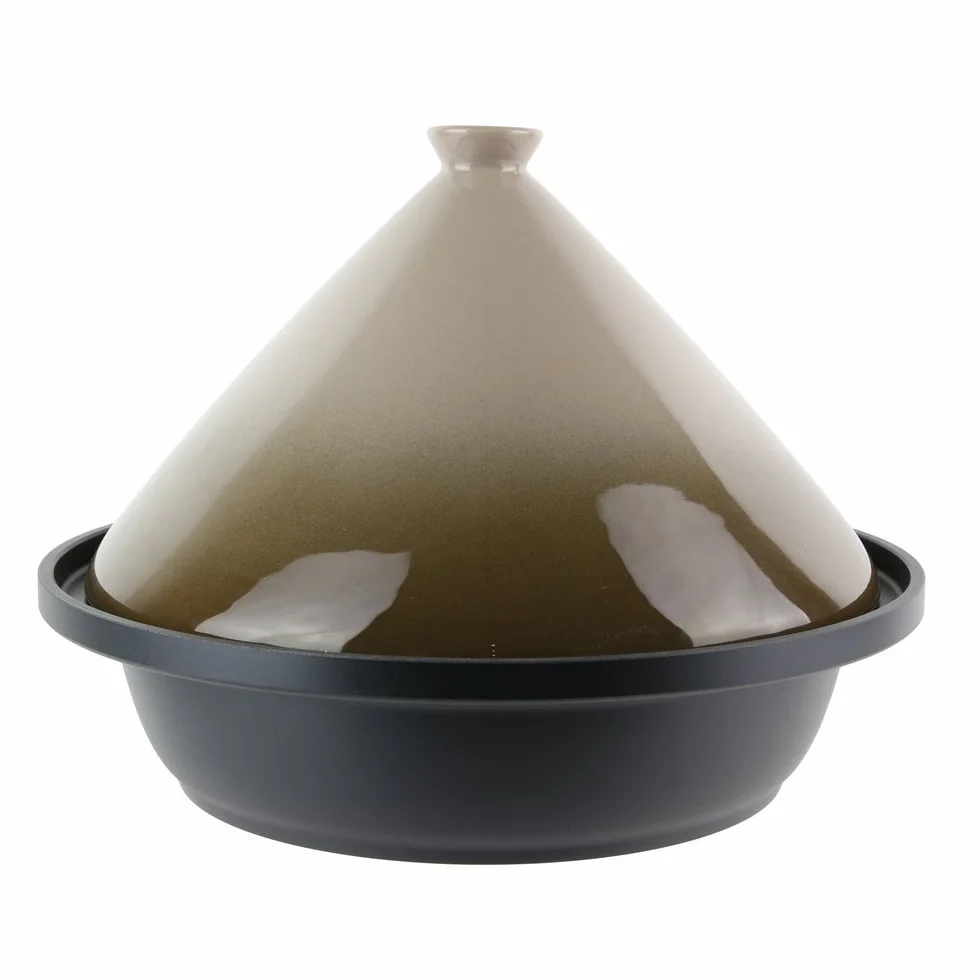 Tajine induction et Vitro-céramique Inox Taupe 30,20 x 30,20 x 23 cm