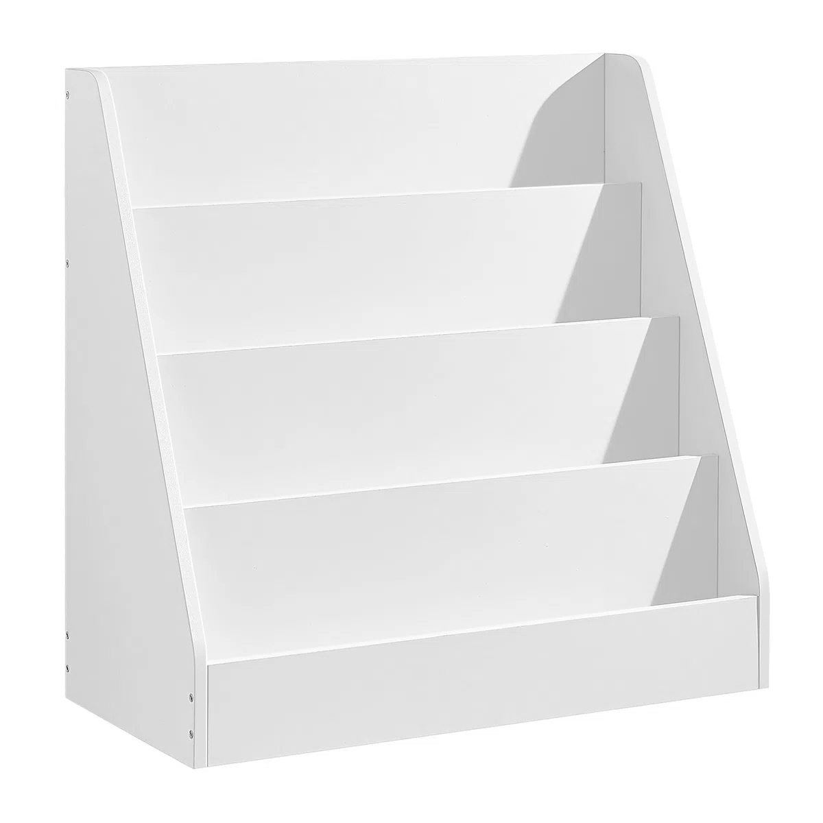 SONGMICS Étagère à Livres pour Enfants, Bibliothèque Montessori à 4 Niveaux, Présentoir Albums Illustrés, pour Chambre d’Enfant, Espace Lecture, 30 x 60 x 60 cm, Blanc Nuage GKR074WZ01