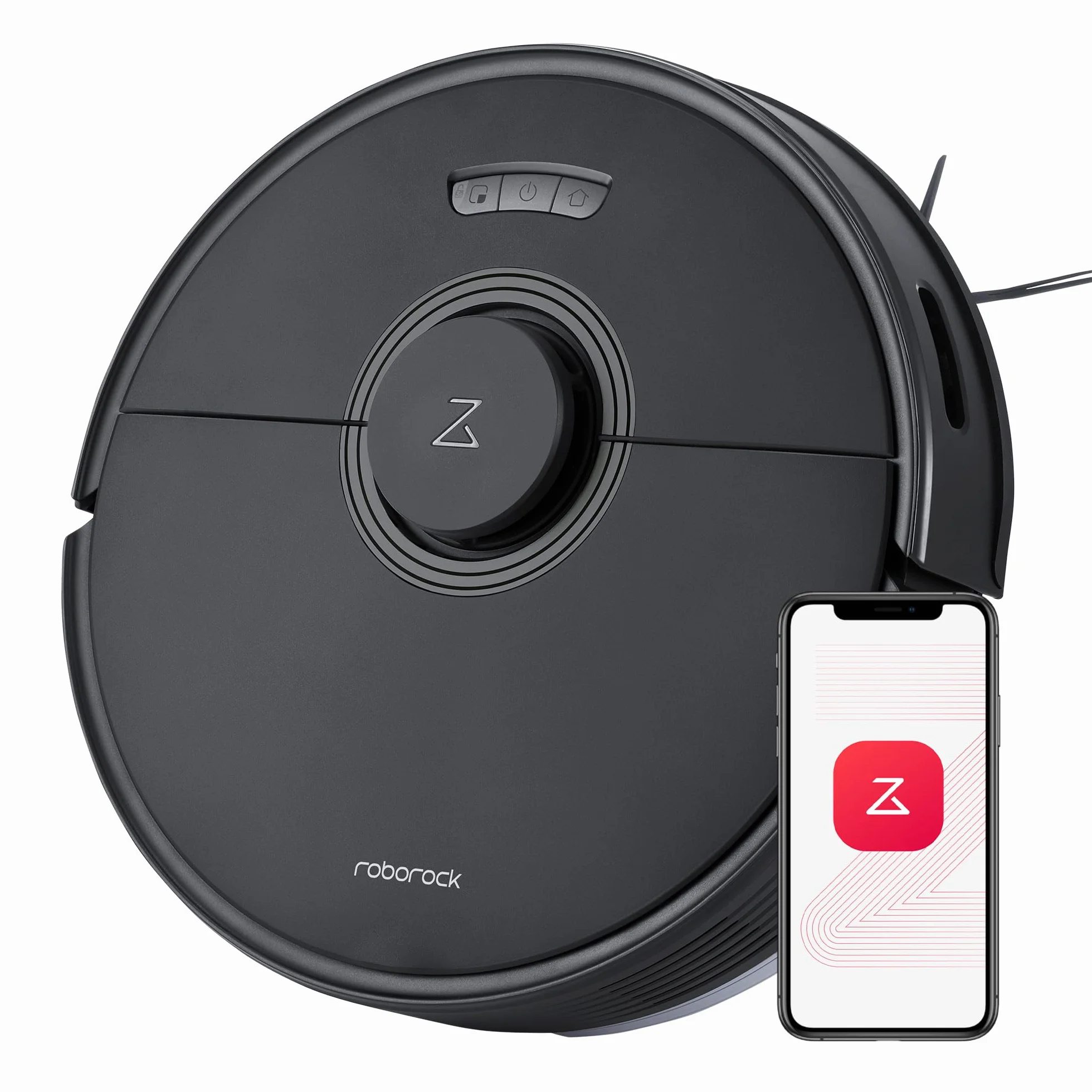 Roborock Q7 Max Robot Aspirateur Laveur 2 en 1, 4200Pa, LiDAR, 180min, Noir (Reconditionné)