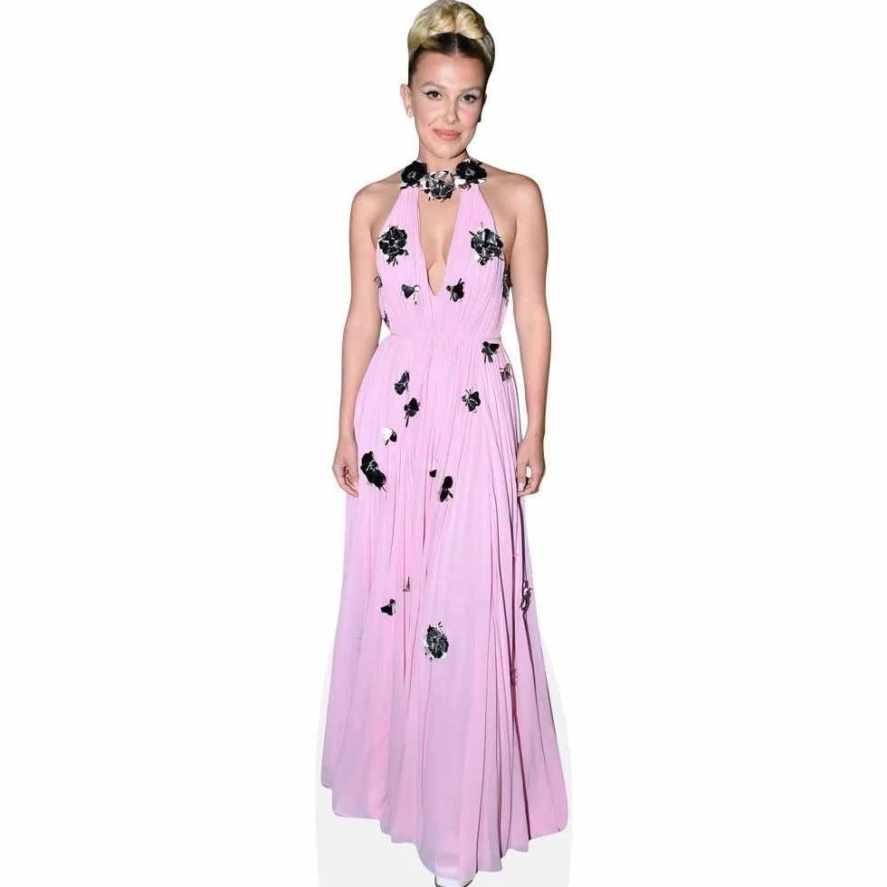 Millie Bobby Brown Silhouette en Carton Grandeur Nature Rose