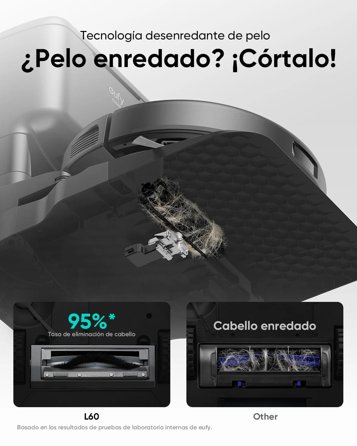 eufy L60 Ses Aspirateur Robot 2 en 1 5000 Pa Navigation Laser iPath Reconditionné