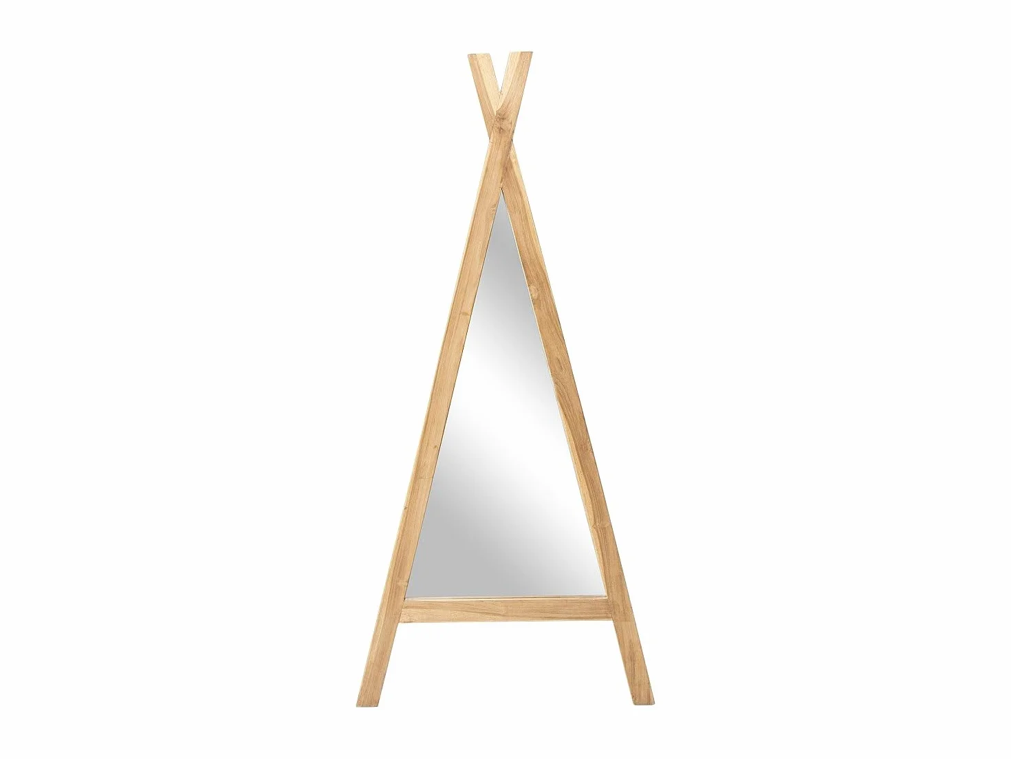 Miroir Enfant Tipi en Bois de Mindi L. 55 x H. 120 cm Naturel Batam
