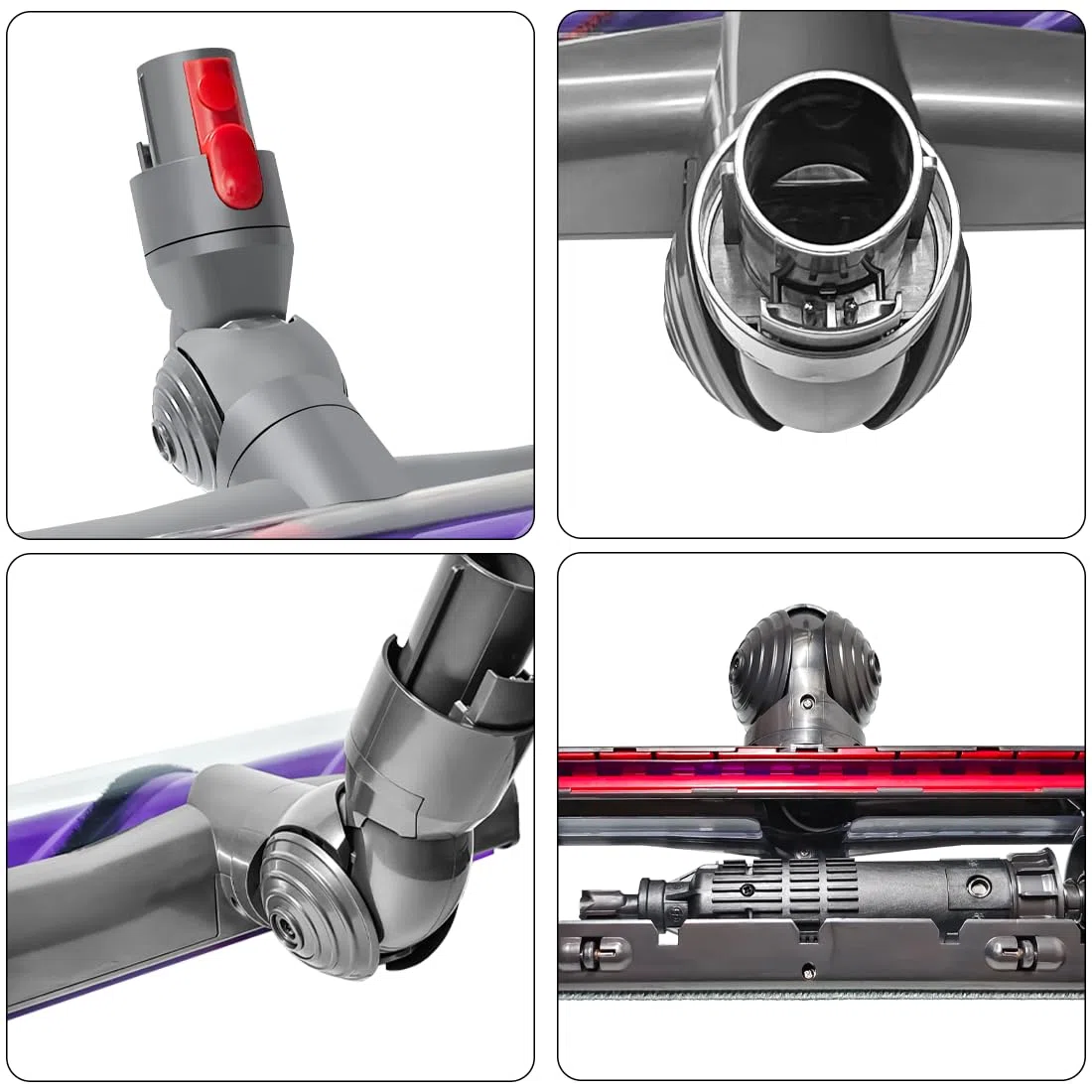 Tête de Brosse Compatible pour Dyson Aspirateur V7, V8, V10, V11, V15 - Pièce de Détachées, Accessoire, Motorhead, Brosse Turbine, Brosse Motorisée pour Tapis et Sols Durs