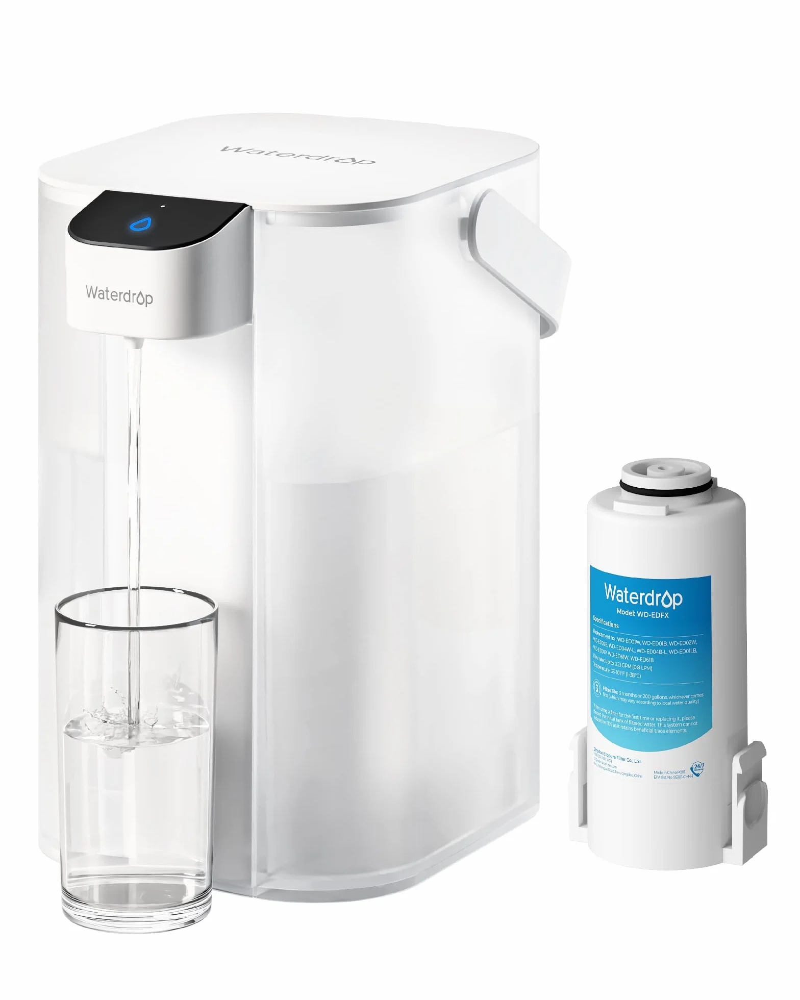 Waterdrop Instant Eletric WD-ED61W Carafe filtrante