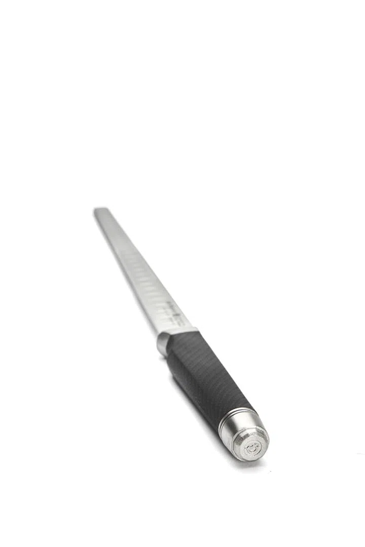 De Buyer - Couteau tranchelard Santoku FK2 en acier inoxydable - Longueur 30 cm -, Noir