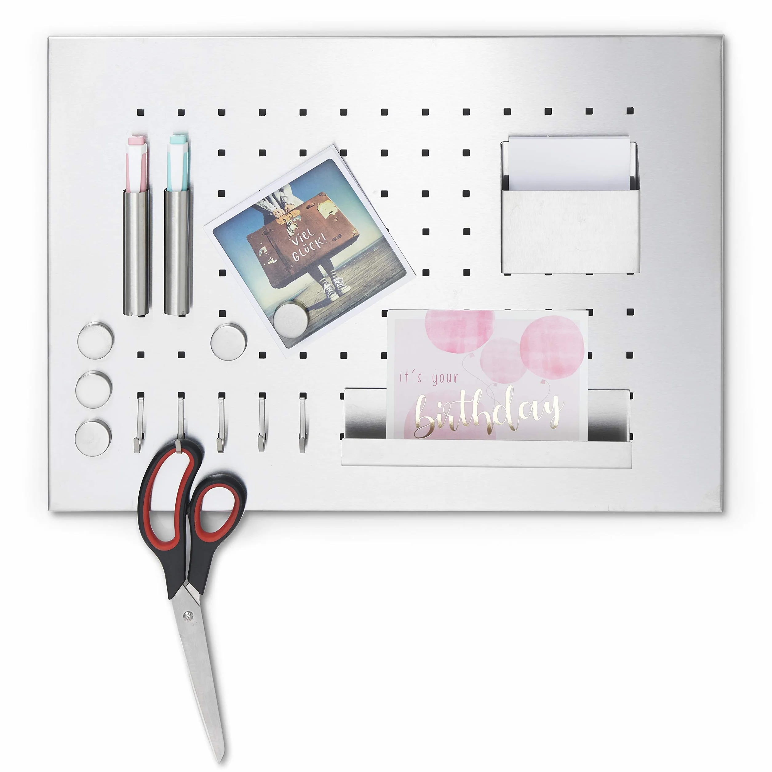 Zeller Present Tableau Mémo Acier Inoxydable 50 x 35 cm