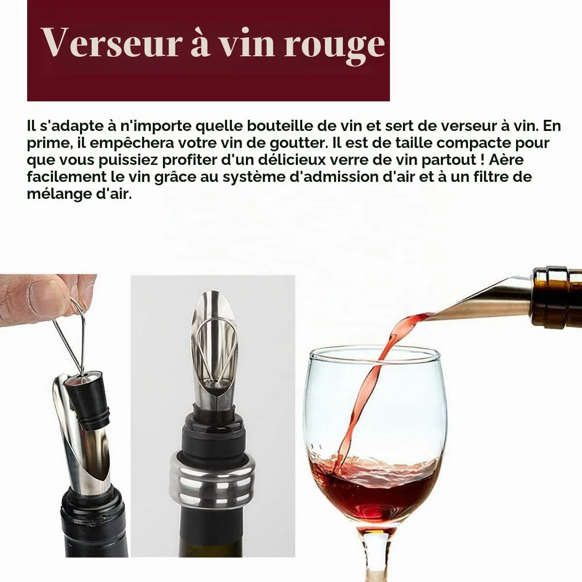 Ensemble ouvre Bouteille de vin dans Une boîte Cadeau en Bois,ouvre Bouteille vin de Luxe,Ensembles d'accessoires pour vin,Set de Sommelier avec Tire-Bouchon (Antike kiste1)
