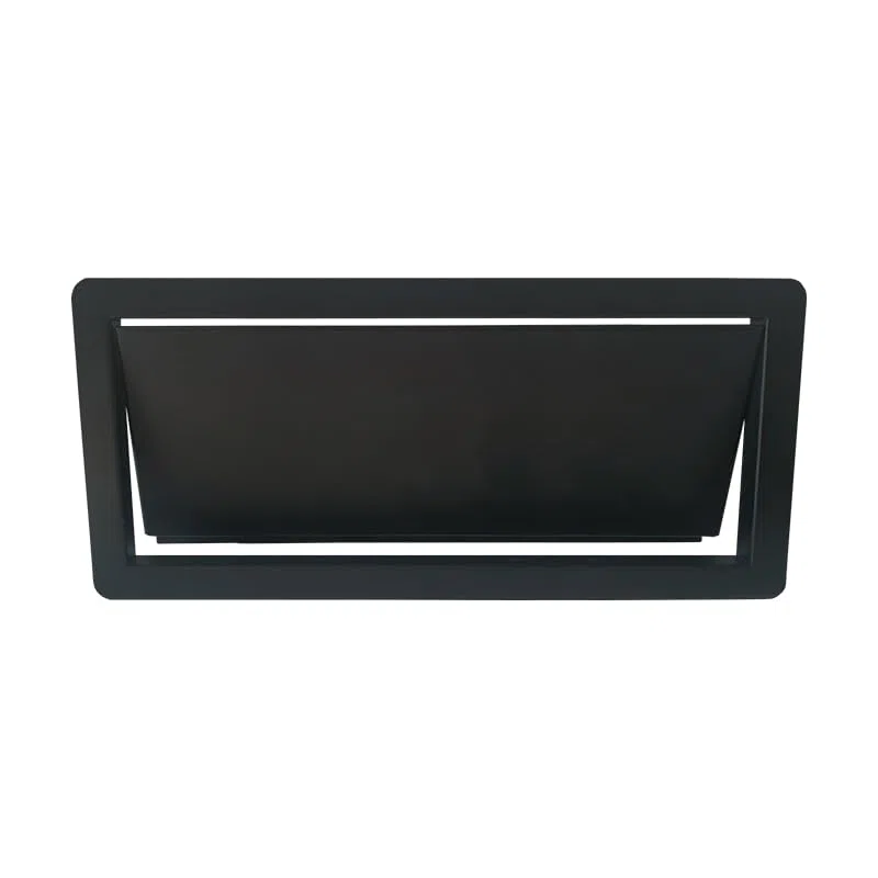 Trappe à Déchets Encastrable en acier avec revêtement en poudre 450 mm × 200 mm | Noir | Idéal pour cafés, restaurants, bureaux et magasins.