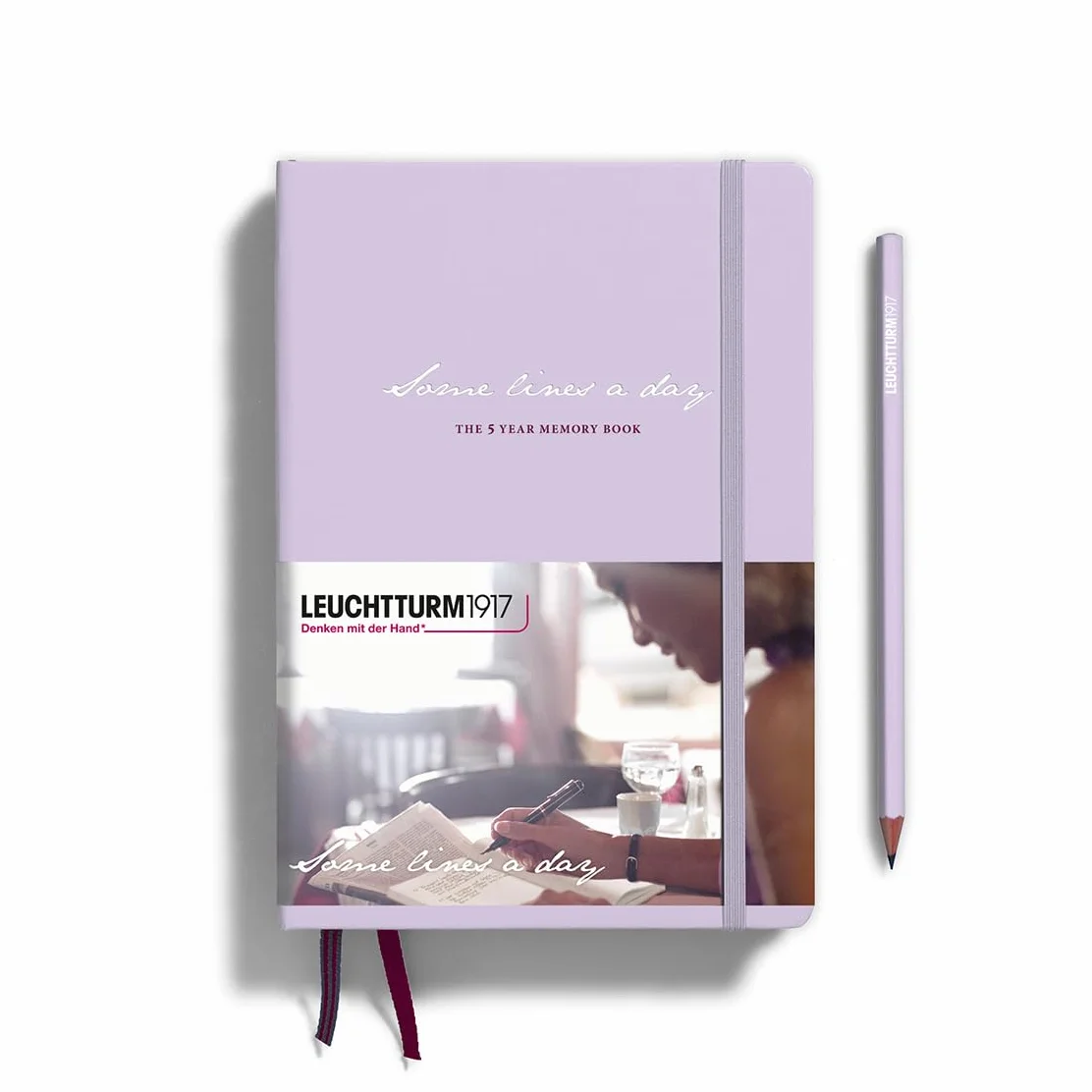 LEUCHTTURM1917 Some Lines A Day Journal sur 5 ans Medium A5 Couverture rigide Lilac