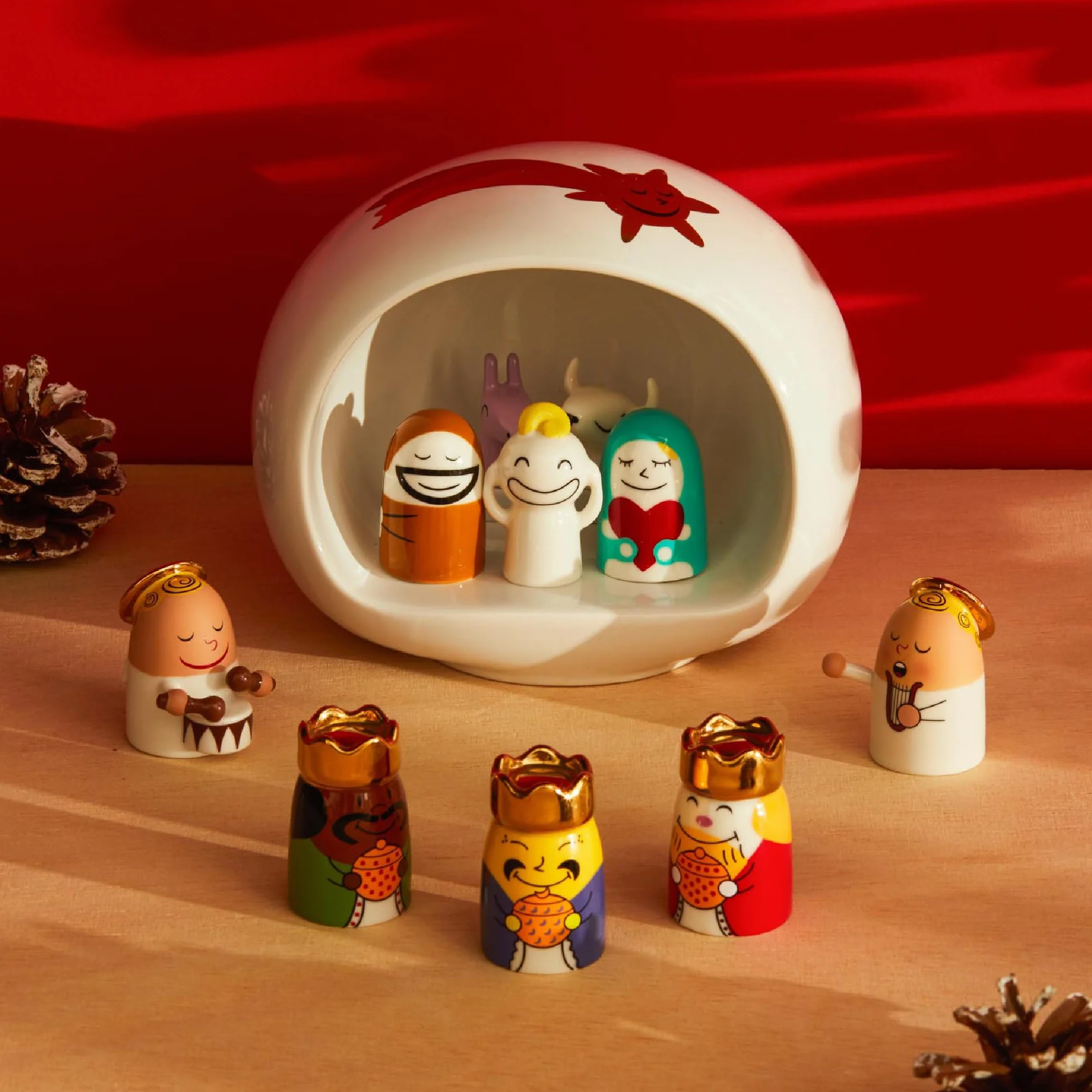 A di Alessi AMGI10SET Groupe Porcelaine Multicolore 20 x 22 x 19 cm