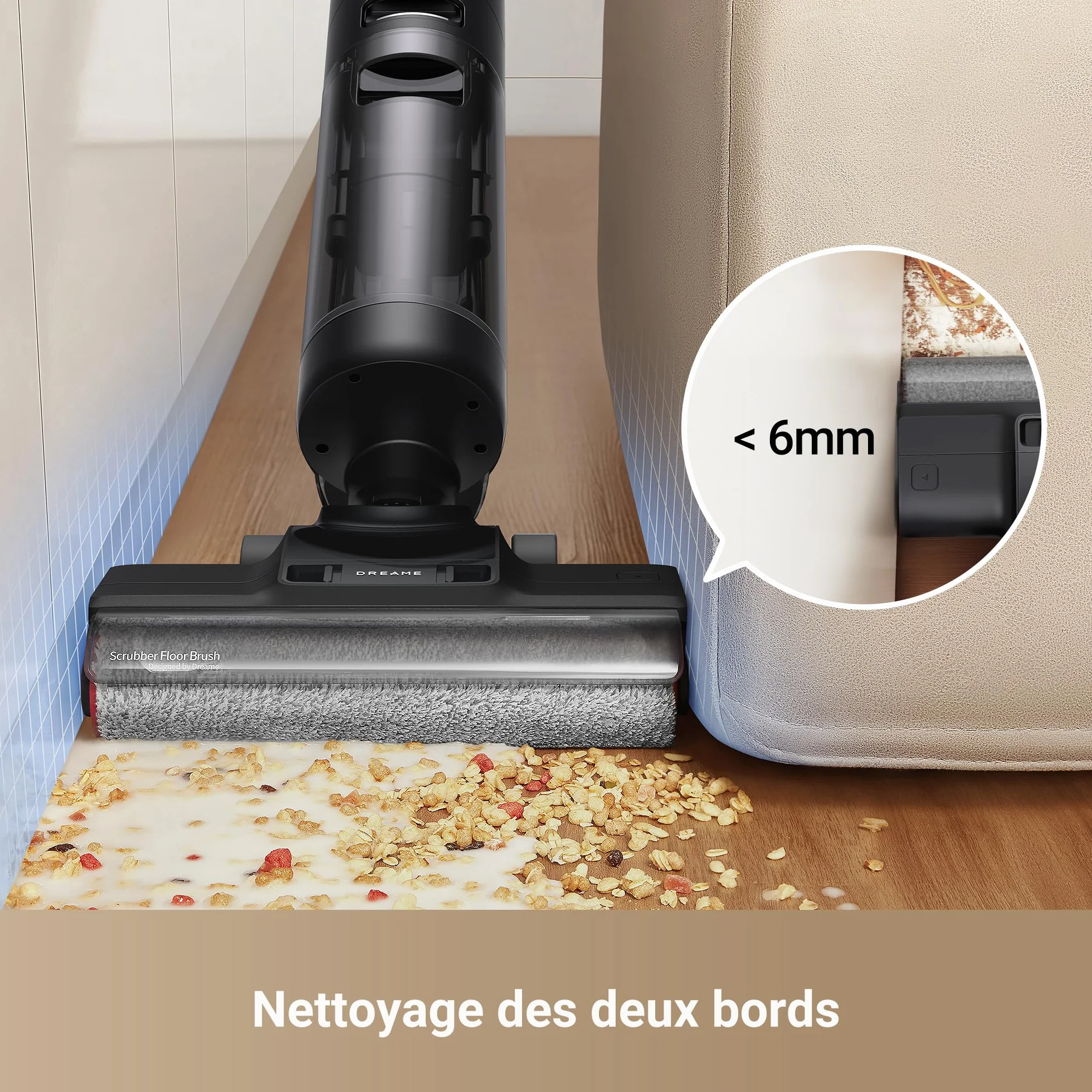 Dreame H12 Pro Ultra Aspirateur Laveur sans Fil 16000 Pa Brosse 2 Bords