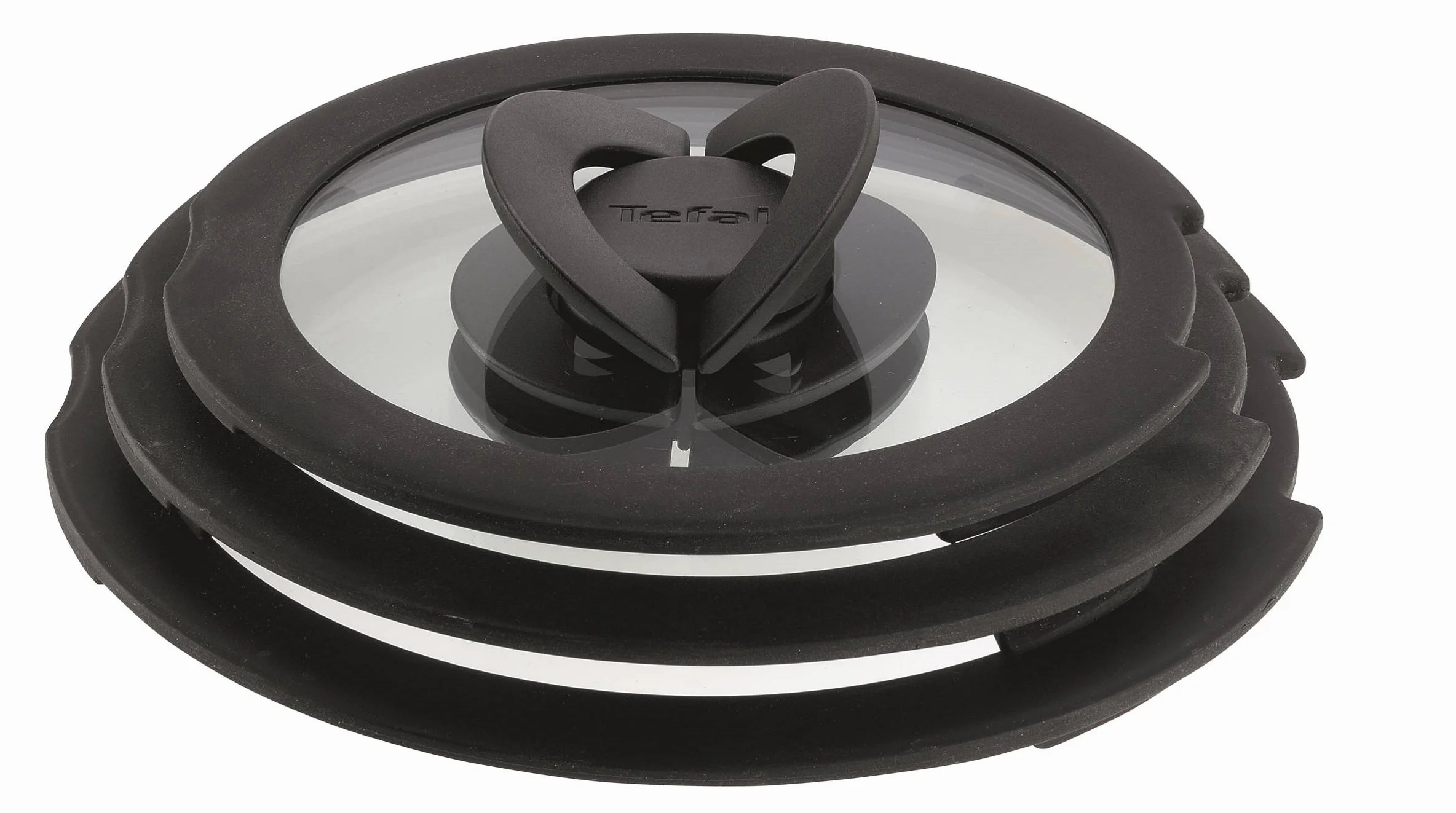 Tefal INGENIO Lot De 3 Couvercles Verre Et Silicone 16/18/20 Noir L9931012