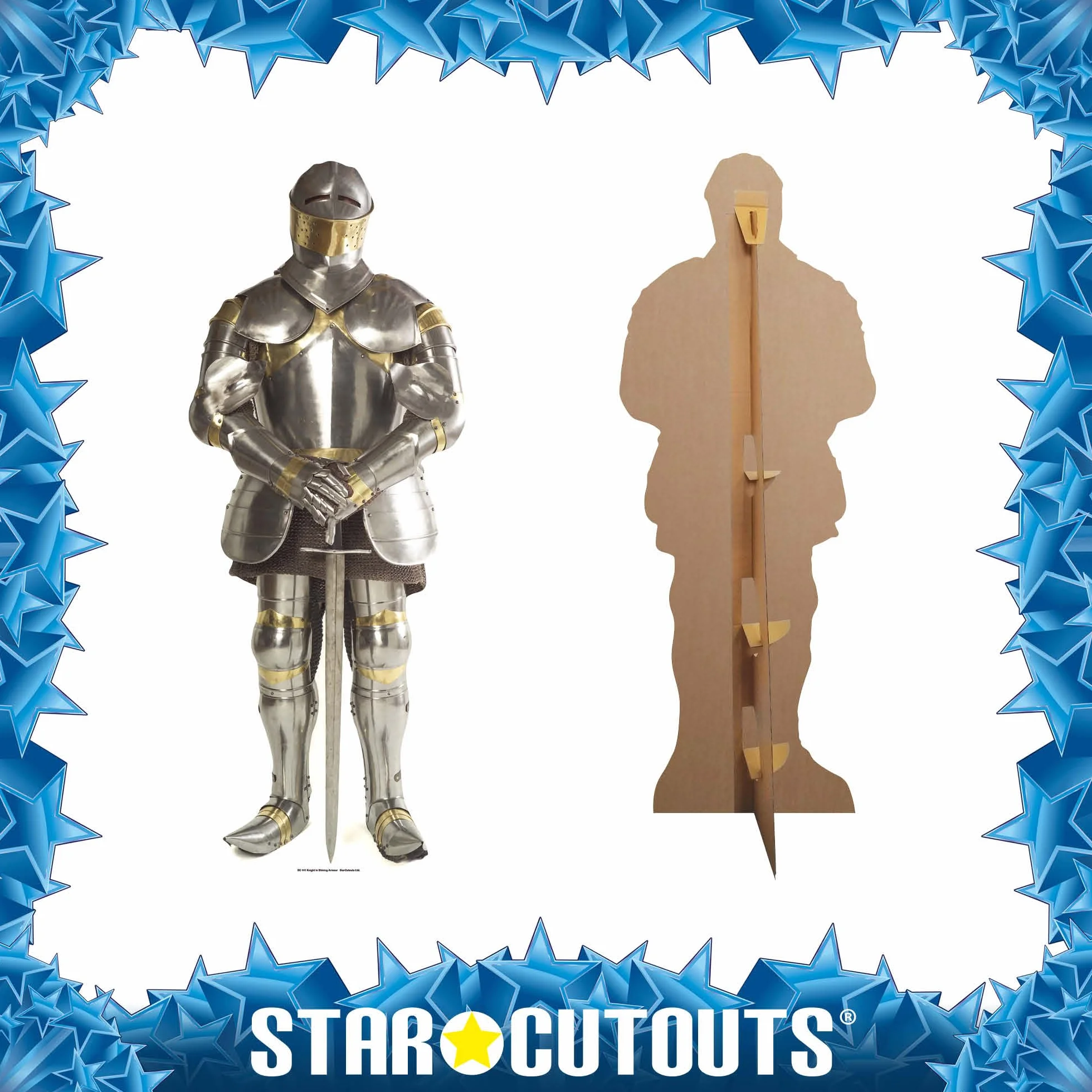 Figurine Géante Chevalier En Armure Etincelante 186 Cm Star Cutouts Stsc141