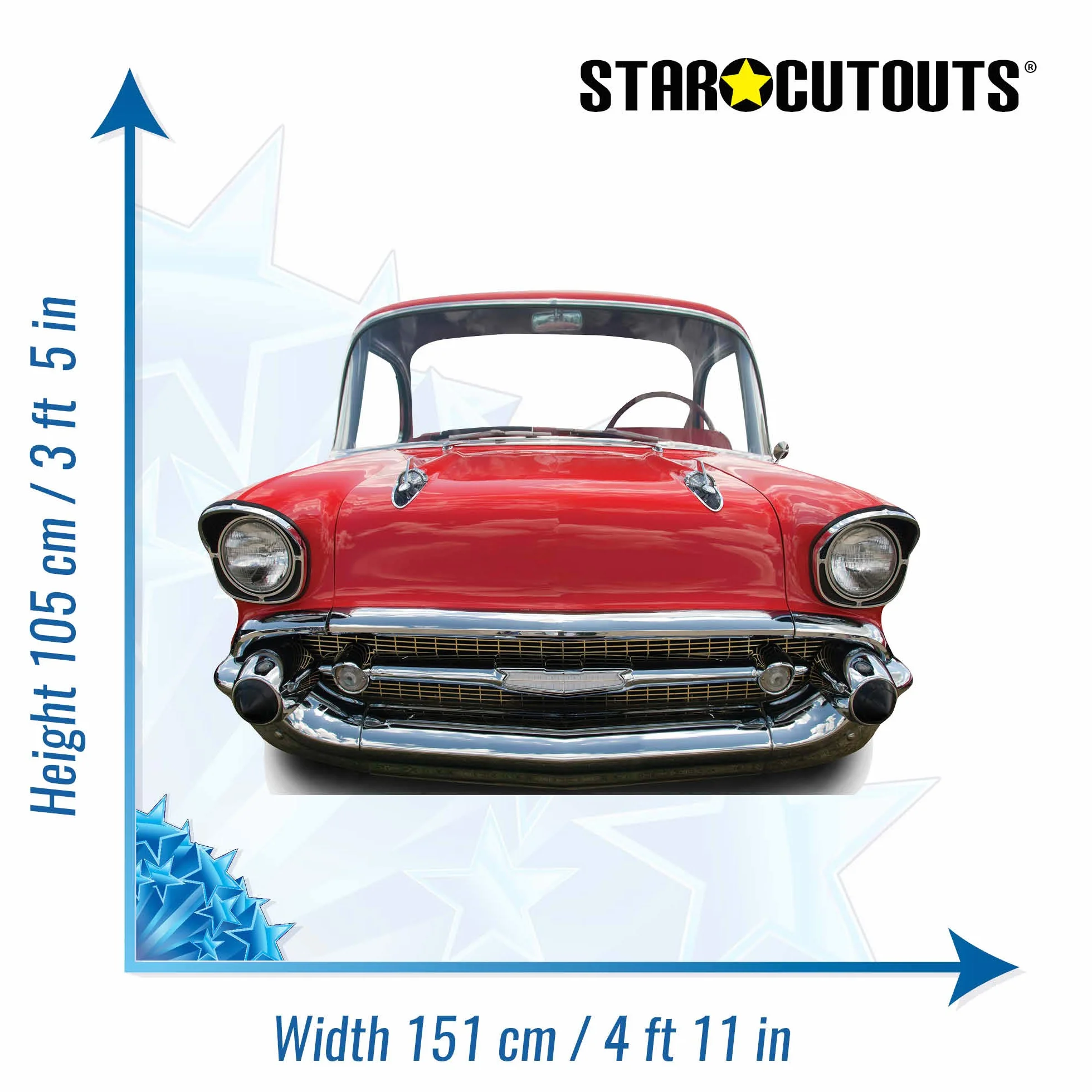 Figurine Géante Passe-Tête Voiture Rouge Petit 151 Cm