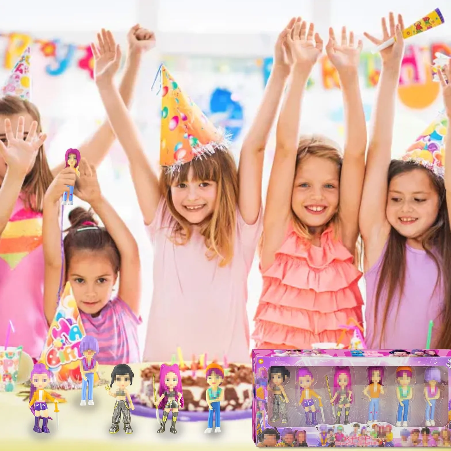 Huntrs Figurine Set 6 Pièces PVC Cartoon Anime Ornements Cadeaux Anniversaire