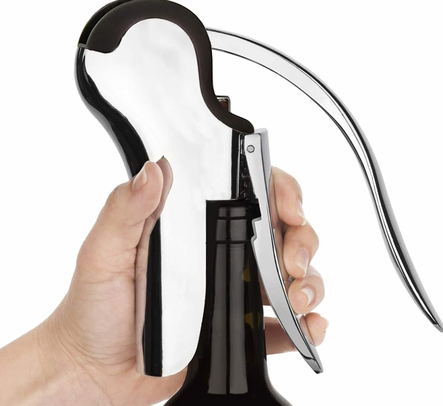 Ouvre-bouteille en acier inoxydable avec coupe-capsule intégré