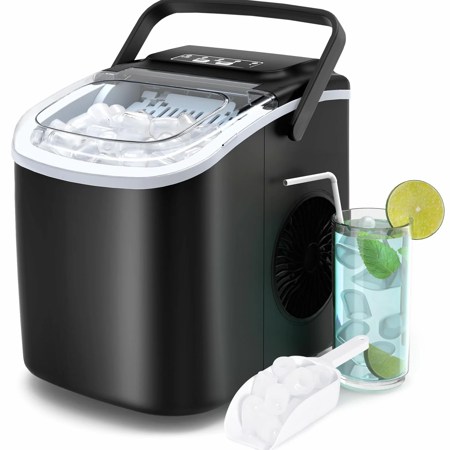 Machine à Glaçons Autonettoyante Portable 2 Tailles Bullet PALINTH