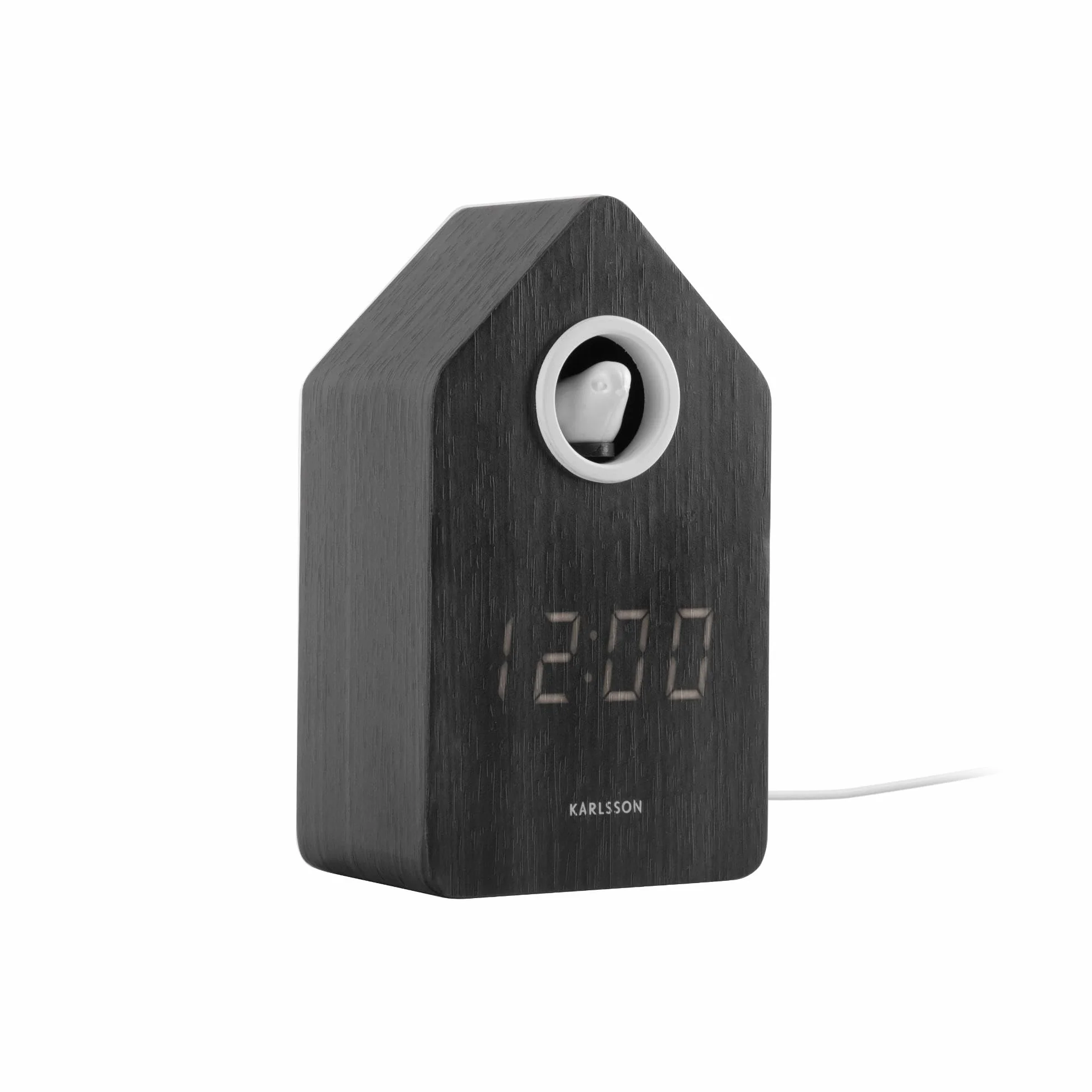 Karlsson Réveil Coucou Alarm LED Noir