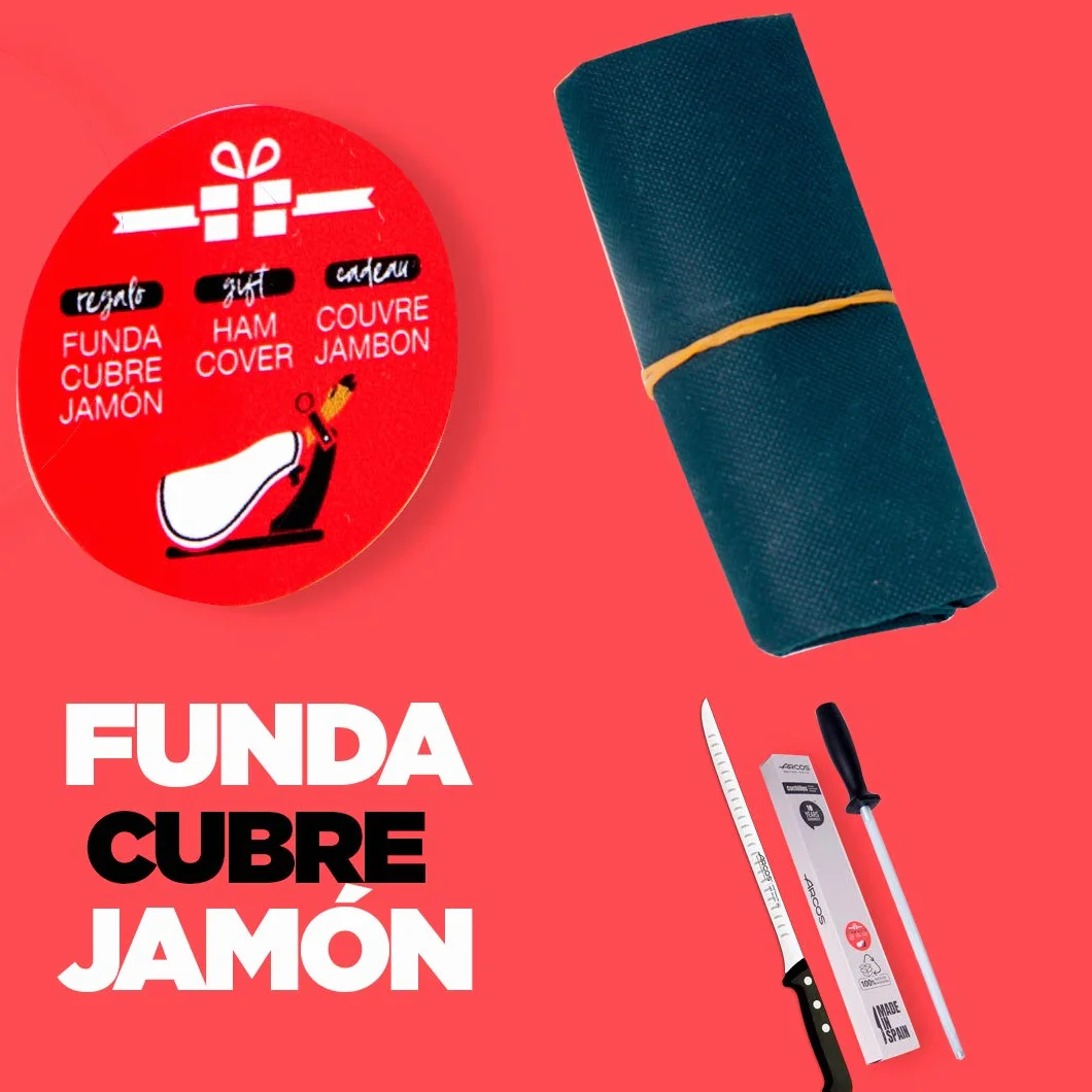 Arcos | Ensemble de 3 couteaux à jambon | Couteau à jambon en acier inoxydable Nitrum, affûteur et étui | Set de couteaux à jambon | Couteau à jambon professionnel | Écologique | Fabriqué en Espagne