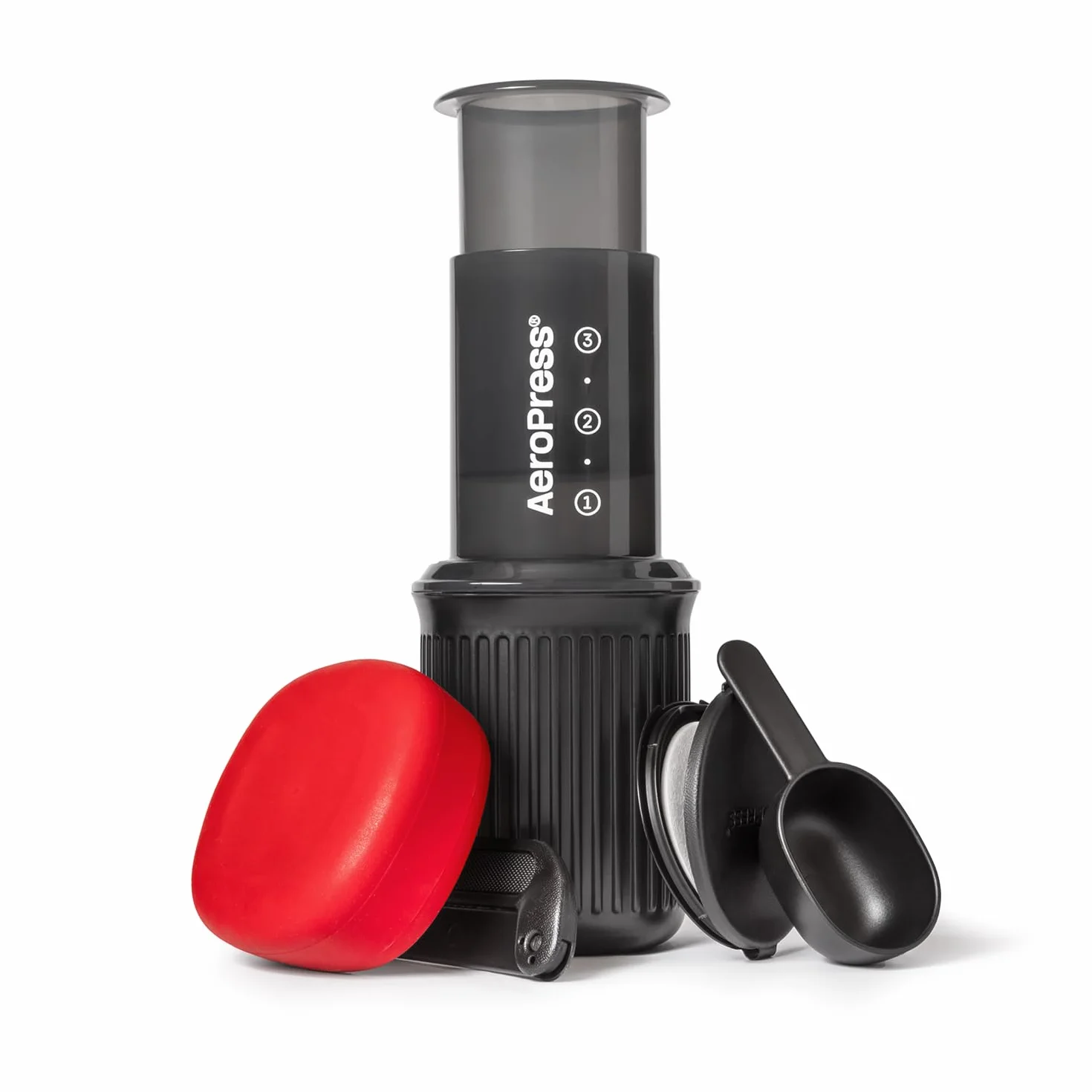 AeroPress Go cafetière portable extra-petite, idéale pour voyage, randonnée & camping, presse française tout-en-un, cafetière manuelle filtre & expresso, infusion en 2 min