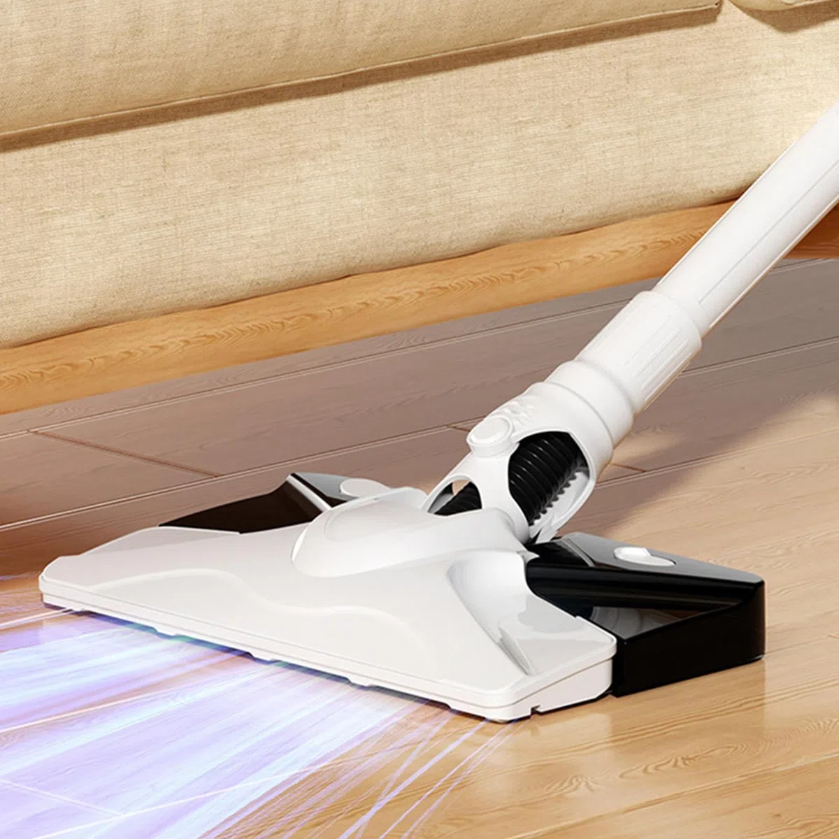 Générique Small Home Vacuum, Cordless Pet Cleaner, 32.28x10.78in Compact Lightweight Stick Vacuum, Authentic Wet Dry Function, Powerful Hair Suction for Hard, Floor, Carpet, Rooms Use